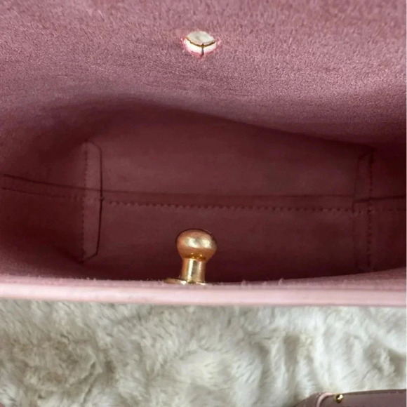 Anthropologie Samara medium shoulder dusty pink crossbody purse - Picture 10 of 13